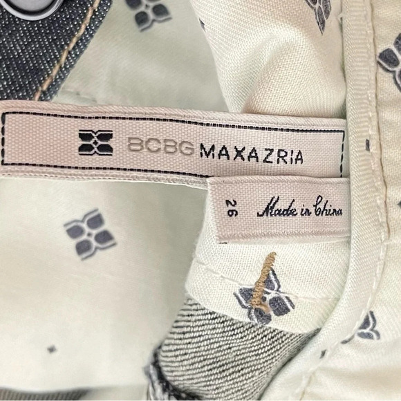 BCBGMaxAzria Sam Wide Leg Jeans Size 26 Downtown Wash Stretch Dark Wash - Picture 6 of 9